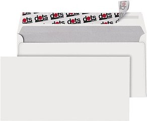 Thumbnail - dots Briefumschläge DIN lang ohne Fenster weiß haftklebend 250 St.
