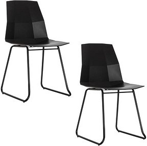 Thumbnail - 2 meet powered by PAPERFLOW Schalenstühle CUBE CHCUBTX2.01.01 schwarz Kunststoff