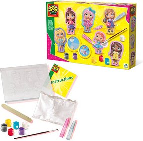 Thumbnail - SES Creative® Gipsgießen-Set Glitzer Styling Girl mehrfarbig