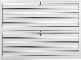 Thumbnail - Gürkan Planschrank lichtgrau 10 Schubladen 113,0 x 83,0 x 105,0 cm, 1 St.