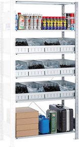 SCHULTE Anbauregal 14276 silber, verzinkt 100,0 x 40,0 x 200,0 cm