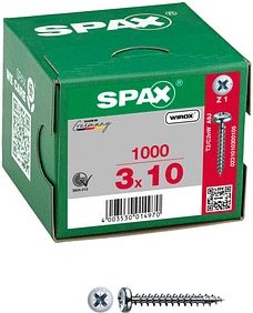 SPAX® Universalschrauben Z1 Halbrundkopf WIROX 0231010300105 3 mm x 10 mm, 1.000 St.