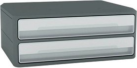 cep Schubladenbox MoovUp lichtgrau 1090116361, DIN A4 quer mit 2 Schubladen