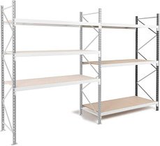 Manorga Anbau-Weitspannregal EPSIVOL ARZ2020603SAOA014 lichtgrau, graphitgrau 200,0 x 60,0 x 200,0 cm