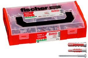 fischer L-Boxx mini DuoPower und DuoSeal 561472 Dübel- und Schrauben-Sortiment, 275-teilig