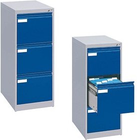 CP C 2000 Acurado Hängeregistraturschrank grau, enzianblau 3 Schubladen 43,3 x 59,0 x 104,5 cm, 1 St.