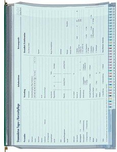BOI Planettentaschen Kunststoff grün DIN A4 2x Klemmleiste, 10 St.