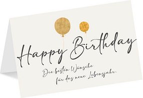 LUMA Geburtstagskarte Ballons LU2666 DIN B6, 1 St.