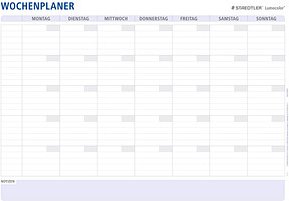 Thumbnail - STAEDTLER Lumocolor Wochenplaner, Tageseinteilung 84,1 x 59,4 cm