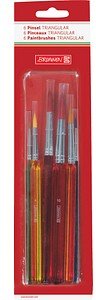 BRUNNEN Triangular Pinsel-Set Größe 0,2,4,6,8,10