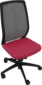 Quadrifoglio Bürostuhl Orion Stoff rot, Gestell schwarz