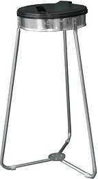 Müllsackständer 70,0 - 120,0 l schwarz, silber, 1 St.