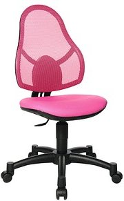 Thumbnail - Topstar Kinderdrehstuhl Open Art® Junior, 71430S04 Stoff rosa, Gestell schwarz