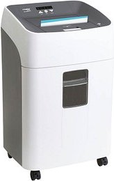 DAHLE ShredMATIC 300 Aktenvernichter mit Partikelschnitt P-4, 4 x 15 mm, bis 300 Blatt, lichtgrau