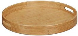 relaxdays Tablett braun rund Ø 38,5 cm