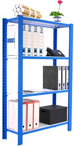 Simonrack Schwerlastregal OFFICCLICK 4 8435104916544 blau, weiß 90,0 x 40,0 x 150,0 cm