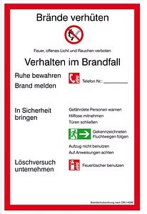SafetyMarking® Brandschutzschild "Brandschutzordnung Teil A " rechteckig 20,0 x 30,0 cm, 1 St.