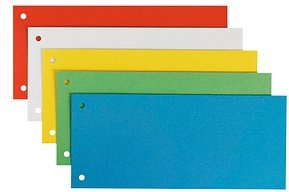 AKTION: LEITZ Trennstreifen 1679 farbsortiert, 180 g/qm Karton 24,0 x 10,5 cm, 25 St. mit Prämie nach Registrierung