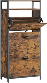 VASAGLE Schuhschrank, LBS101B01 braun 1 Fachboden 60,0 x 30,0 x 130,0 cm