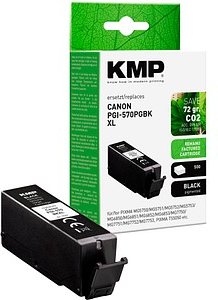 KMP schwarz Druckerpatrone kompatibel zu Canon PGI-570 XL PGBK