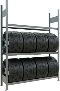 SCHULTE Reifenregal 13912 silber 150,0 x 40,0 x 200,0 cm