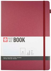 Sakura Notizbuch DIN A4 liniert, maulbeere Hardcover 160 Seiten, 1 St.