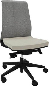 Quadrifoglio Bürostuhl Omnia Netz Stoff beige, Gestell schwarz