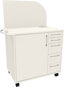 fm Oldenburg Bürowagen weiß 3 Ebenen 124,0 x 64,2 x 150,0 cm