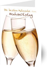 LUMA Glückwunschkarte Sektgläser LU739 DIN B6, 1 St.