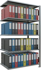 SCHULTE Anbau-Schwerlastregal MULTIplus 150 17758 silber 100,0 x 60,0 x 180,0 cm