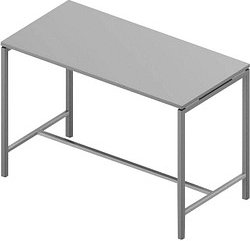 Quadrifoglio Stehtisch Creo grau rechteckig, 4-Fuß-Gestell alu, 160,0 x 80,0 x 107,0 cm