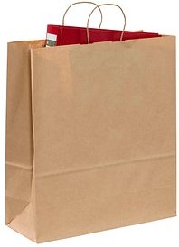 VP Papier-Tragetaschen Toptwist braun 40,0 x 45,0 cm, 50 St.