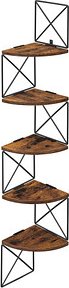 Thumbnail - VASAGLE Eckregal braun, schwarz 20,0 x 20,0 x 129,4 cm, 1 St.