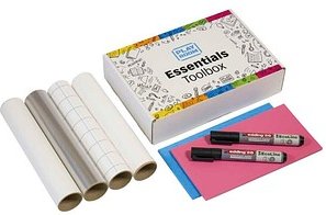 PLAYROOM Moderationszubehör Magic Chat 4 Magic-Chart-Rollen, 1 Whiteboardmarker, 1 Flipchartmarker, 2 Sets Magic-Chart-N...