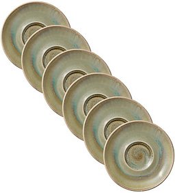 6 HEART & SOUL Untertassen Perfect Match Thyme hellgrün 16,0 cm