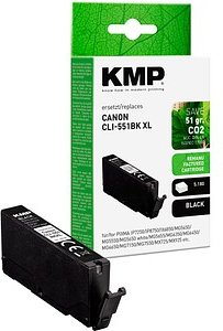 KMP schwarz Druckerpatrone kompatibel zu Canon CLI-551 XL BK