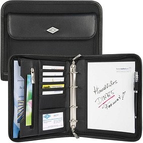 WEDO Ringbuchmappe ELEGANCE Lederimitat DIN A5 schwarz