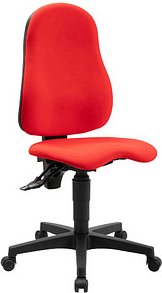 Topstar Bürostuhl Ortho Point, PO90G21 Stoff rot, Gestell schwarz