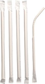 100 PAPSTAR Strohhalme pure weiß