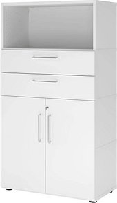 Thumbnail - HAMMERBACHER Regalschrank FlexWall, VFW48K2KG/W/W/BS weiß 80,0 x 40,0 x 145,0 cm, 1 St.