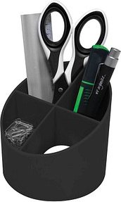Thumbnail - helit Stiftehalter the green cross schwarz Kunststoff 4 Fächer 11,0 x 11,0 x 10,5 cm
