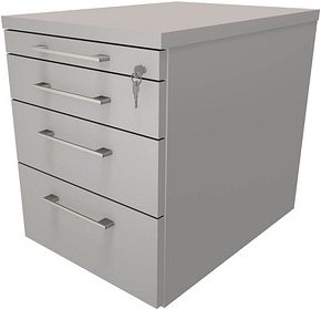 fm Oldenburg Rollcontainer lichtgrau 4 Auszüge 43,4 cm 60,0 cm