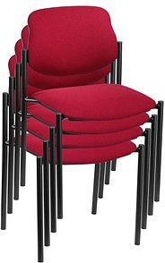 Nowy Styl Besucherstühle Styl STYL BLACK C29 4ER bordeaux Stoff, 4 St.