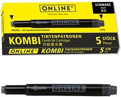 ONLINE® 17306/12 Tintenpatronen für Füller schwarz 5 St.