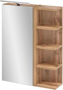 MÖBELPARTNER Spiegelschrank Matteo 156970 eiche landhaus 50,0 x 16,0 x 76,0 cm