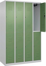 CP Spind Classic Plus lichtgrau, resedagrün 080300-40 S10053, 8 Schließfächer 120,0 x 50,0 x 185,0 cm