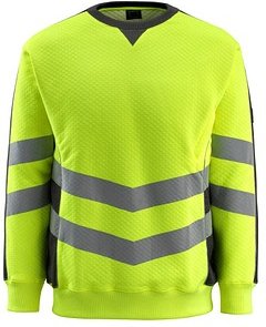 Thumbnail - MASCOT® unisex Warnschutz-Langarmshirt Wigton gelb, schwarz Größe M