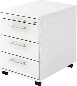 HAMMERBACHER Gradeo Rollcontainer weiß 4 Auszüge 42,8 x 58,0 x 59,0 cm