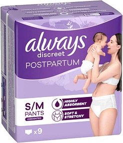 always Inkontinenzhosen discreet Postpartum Wochenbett Gr. M, 9 St.