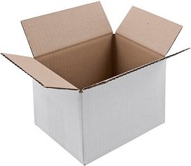 Nestler Wellpapp-Faltkartons 1-wellig weiß 21,0 x 15,0 x 13,7 cm Außenmaß, 20 St.